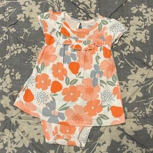 Coral Floral Dress